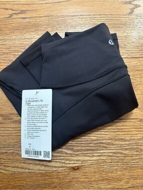 NWT Lululemon Lululemon In Movement 7/8 Tight Everlux 25" in black